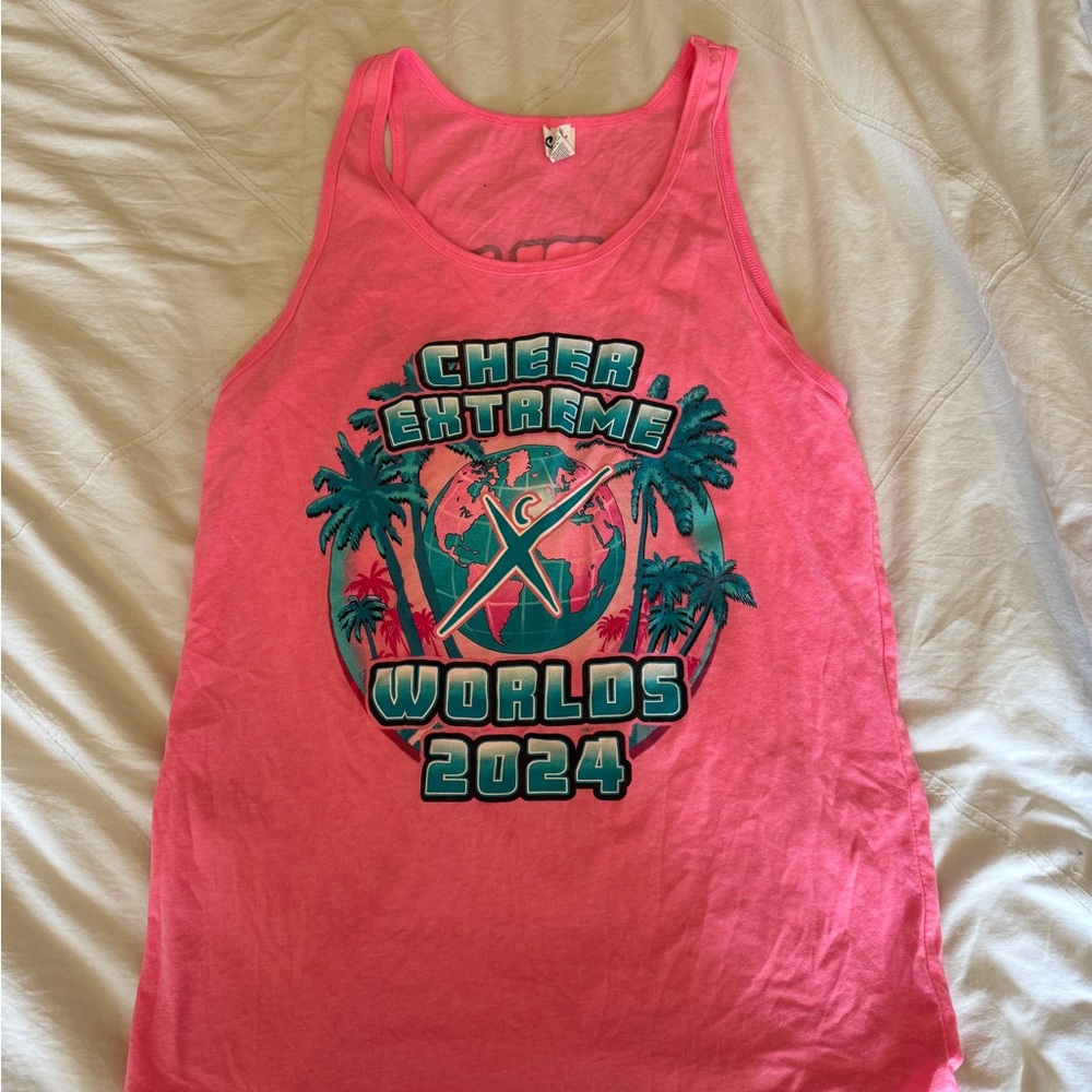 Pink Cheer Extreme Worlds 2024 Tank Top